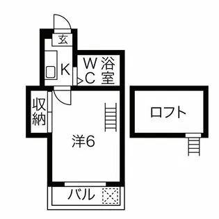 アールイーステージ道徳【2階】の間取り