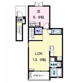 カーサ ベーネ【2階】の間取り