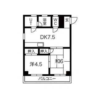 中郷ハイツ【5階】の間取り