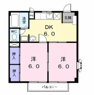 コンフォートスペース服部B【2階】の間取り