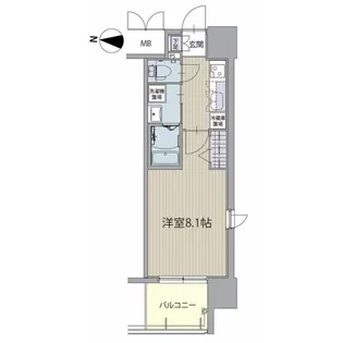 パルティール高畑アネックス【404号室】の間取り