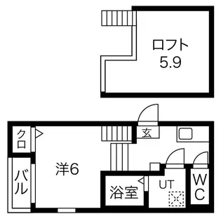 リブフラット藤江【105号室】の間取り
