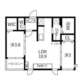 Tidy大江【1階】の間取り