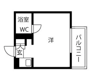 プレスイン山王【1A号室】の間取り
