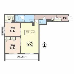 ザ プレンドール【2階】の間取り
