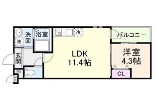 フジパレス土橋【2階】の間取り