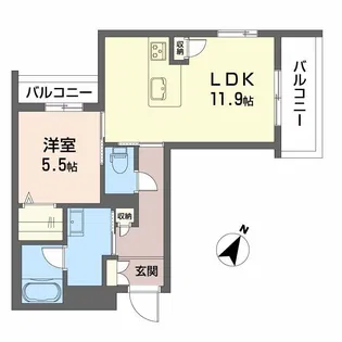 シャーメゾン ヴィア レクタ【2階】の間取り