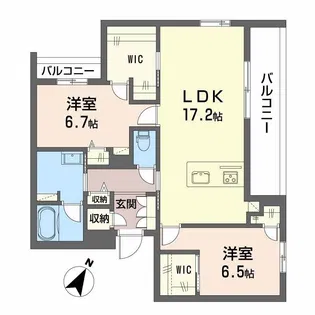 シャーメゾン ヴィア レクタ【4階】の間取り