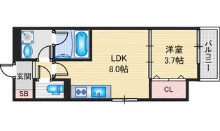 LA PAGE D’?CLAT【1階】の間取り