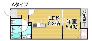 Mew Style Apartments【3階】の間取り