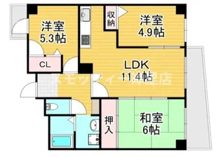 フィオーレ岸里【6階】の間取り