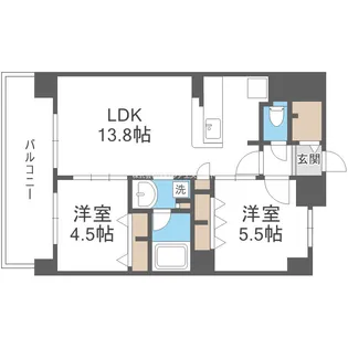 セイワパレス美章園駅前【8階】の間取り