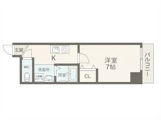 クリスタルハイツ玉出【3階】の間取り