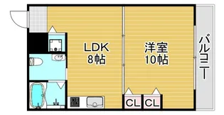 ハイコート福島【4階】の間取り