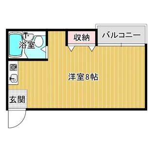 キューブ西加賀屋【4階】の間取り