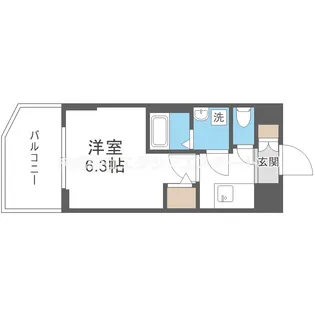 エスリードレジデンス大阪福島サウスフラッツ【15階】の間取り