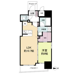 セレニテフラン野田阪神駅前【5階】の間取り