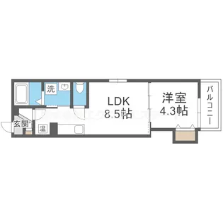 GRANDIR玉出【3階】の間取り
