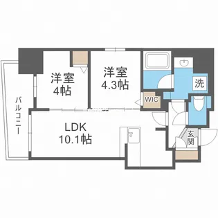セレニテフラン野田阪神駅前【12階】の間取り