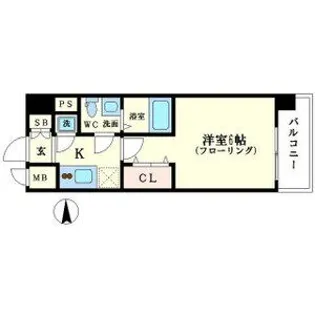 エスリード大阪シティグランツ【5階】の間取り