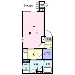ウイングコート吉野【3階】の間取り