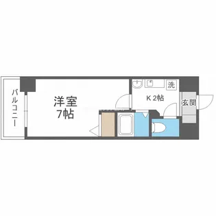クリエイト21アテンドル梅田【2階】の間取り