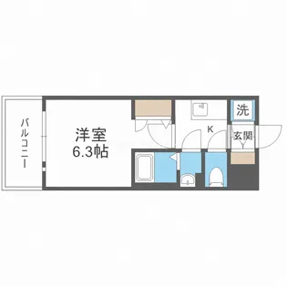 エスリード福島シティグランツ【8階】の間取り