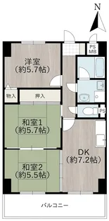 ルミエール花園【4階】の間取り