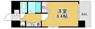 プレサンス梅田インテルノ【6階】の間取り