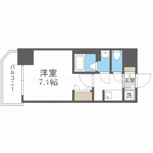 S-RESIDENCE福島玉川Deux【7階】の間取り