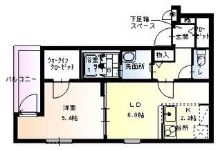 フジパレス姫島【2階】の間取り