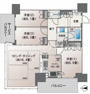 グランドメゾン新梅田タワーTHE CLUB RESIDENCE【4階】の間取り