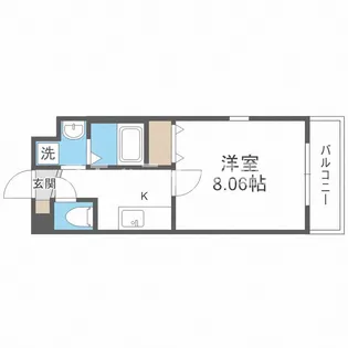 ウェストコクーン阿倍野【4階】の間取り