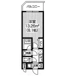 S-RESIDENCE福島Luxe【10階】の間取り