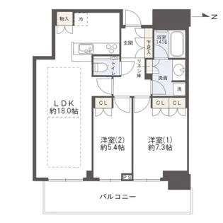 グランドメゾン新梅田タワーザクラブレジデンス【27階】の間取り