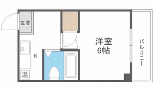 セラ天下茶屋【6階】の間取り