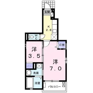 トリオ玉出【1階】の間取り