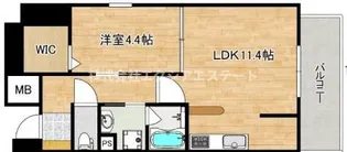 ロイジェント玉川【4階】の間取り