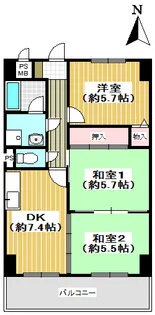 ルミエール花園【5階】の間取り