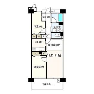 キングマンションアンティオーネ御幣島イーストヴェール【15階】の間取り