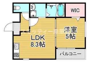 ラフィーネ聖天坂Ⅶ番館【2階】の間取り