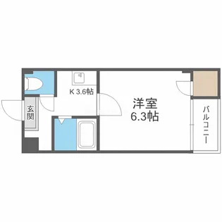 プレミアム福島【8階】の間取り