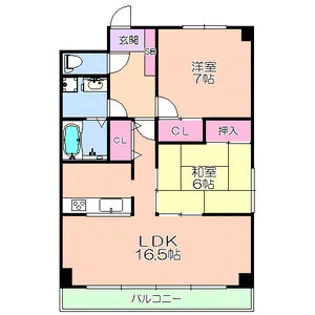ロイヤル山崎【3階】の間取り