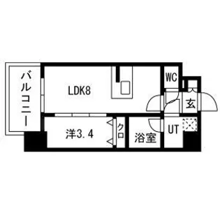 エスリードレジデンス大阪福島シティスクエア【8階】の間取り