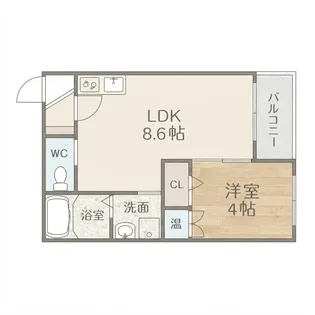 F asecia 千本北【1階】の間取り