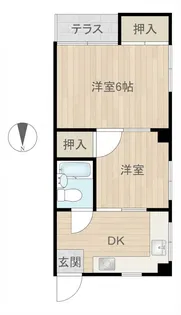 グレース岸里【1階】の間取り