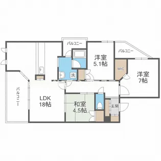 CITY SPIRE夕陽丘【2階】の間取り