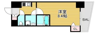 アドバンス西梅田【6階】の間取り