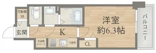 プレサンス上町台筆ヶ崎SOUTH【8階】の間取り