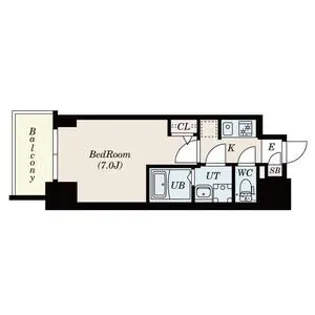 S-RESIDENCE福島玉川Deux【8階】の間取り